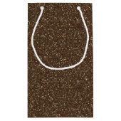 Cocoa Brown Sparkle Glitzer Geschenktasche Kleine Geschenktüte (Rückseite)