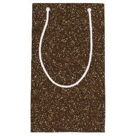 Cocoa Brown Sparkle Glitzer Geschenktasche Kleine Geschenktüte