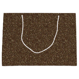 Cocoa Brown Sparkle Glitzer Große Geschenktasche Geschenktüte