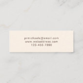 Cocoa Brown Watercolor Mini Visitenkarte (Rückseite)