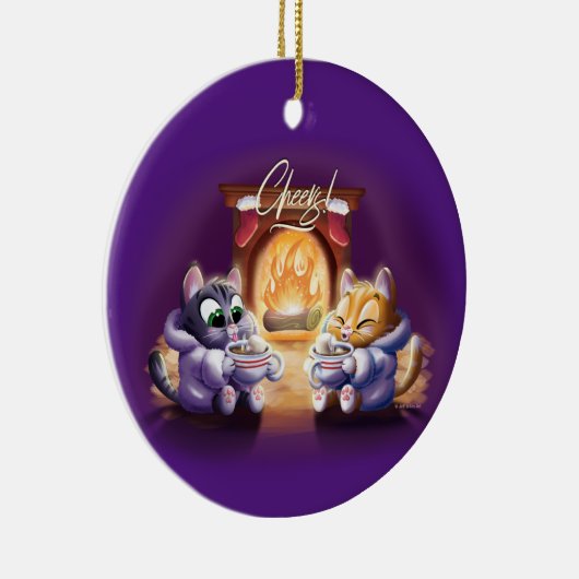 COCOA CATS/PINK NIGHTMARE (2 Seiten!) - Jeff Willi Keramik Ornament (Rechts)