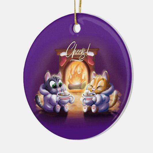 COCOA CATS/PINK NIGHTMARE (2 Seiten!) - Jeff Willi Keramik Ornament (Links)