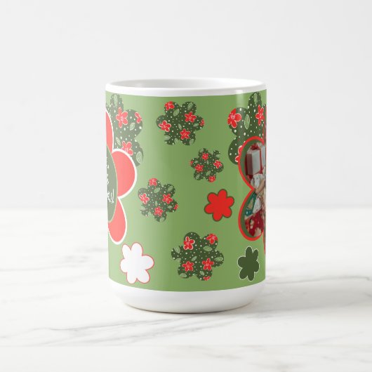 Cocoa, Chaos, Christmas Photo Holiday Coffee Mug Kaffeetasse (Mittel)
