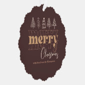 Cocoa Comfort Scribbles Frohe Weihnachts-Keepake Ornament Karte (Rechts)