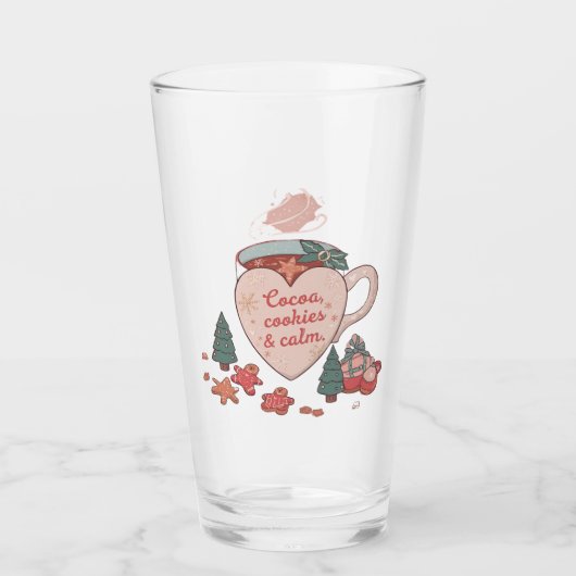 Cocoa, Cookies & Calm – Pastel Christmas CoT-Shirt Glas (Vorderseite)