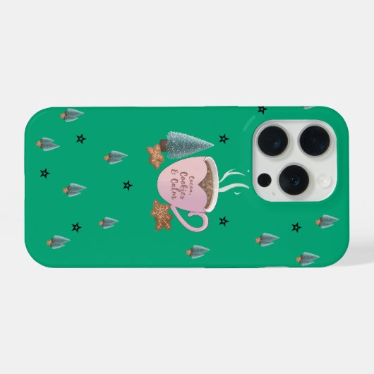Cocoa, Cookies & Calm – Pastel Christmas CoT-Shirt iPhone Hülle (Rückseite (Horizontal))