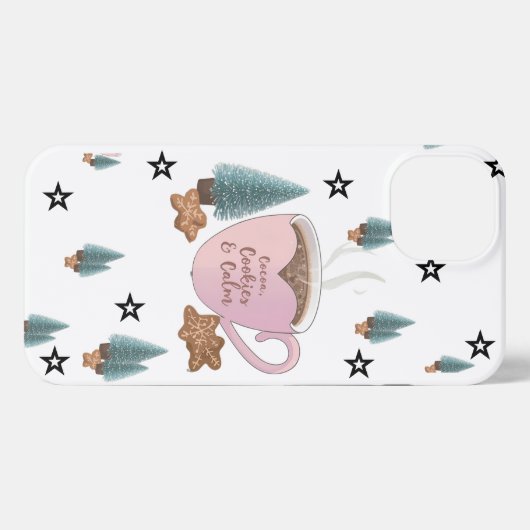 Cocoa, Cookies & Calm – Pastel Christmas CoT-Shirt iPhone Hülle (Rückseite (Horizontal))