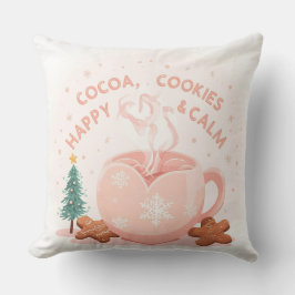 Cocoa, Cookies & Calm – Pastel Christmas CoT-Shirt Kissen