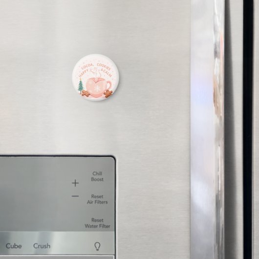 Cocoa, Cookies & Calm – Pastel Christmas CoT-Shirt Magnet (In Situ (Kühlschrank))