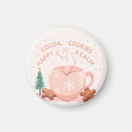 Cocoa, Cookies & Calm – Pastel Christmas CoT-Shirt Magnet
