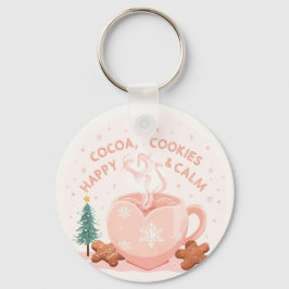 Cocoa, Cookies & Calm – Pastel Christmas CoT-Shirt Schlüsselanhänger