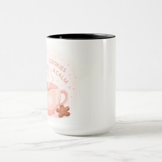 Cocoa, Cookies & Calm – Pastel Christmas CoT-Shirt Tasse (Zentrum)