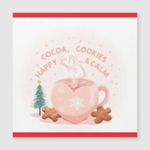 Cocoa, Cookies & Calm – Pastel Weihnachts CoT-Shir Magnetkarte