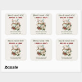 Cocoa & Cozy Kerzenlabels Quadratischer Aufkleber (Blatt)