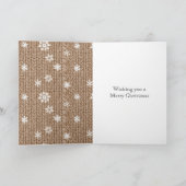 Cocoa Cream Snowflakes Christmas Karte (Innenseite)