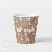 Cocoa Cream Snowflakes Christmas Milchtasse (Vorderseite)