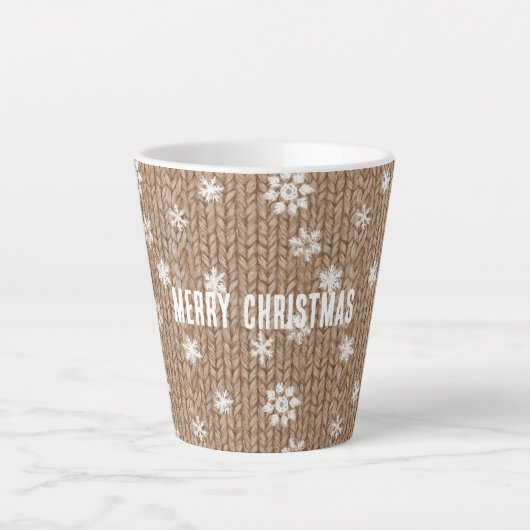 Cocoa Cream Snowflakes Christmas Milchtasse (Vorderseite)