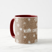 Cocoa Cream Snowflakes Christmas Tasse (Vorderseite Links)