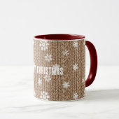 Cocoa Cream Snowflakes Christmas Tasse (VorderseiteRechts)