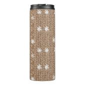 Cocoa Cream Snowflakes Christmas Thermosbecher (Rückseite)