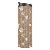 Cocoa Cream Snowflakes Christmas Thermosbecher (Nach rechts gedreht)