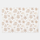 Cocoa Cream Snowflakes Plaid Stripes Christmas Geschenkpapier Set (Vorderseite 2)