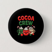 Cocoa Crew Christmas Hot Chocolate Pajamas For Fam Button (Vorderseite)