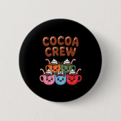 Cocoa Crew Cute Christmas Hot Chocolate Matching P Button (Vorderseite)