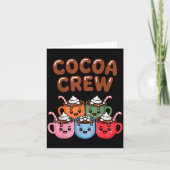 Cocoa Crew Cute Christmas Hot Chocolate Matching P Karte (Vorderseite)