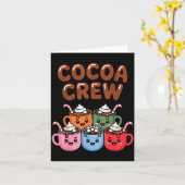Cocoa Crew Cute Christmas Hot Chocolate Matching P Karte (Gelbe Blume)