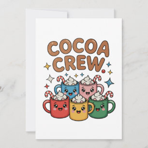 Cocoa Crew Heiße Schokolade Kawaii Weihnachten Xma Einladung