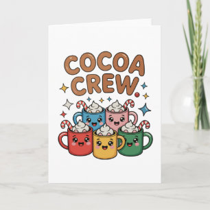 Cocoa Crew Heiße Schokolade Kawaii Weihnachten Xma Karte
