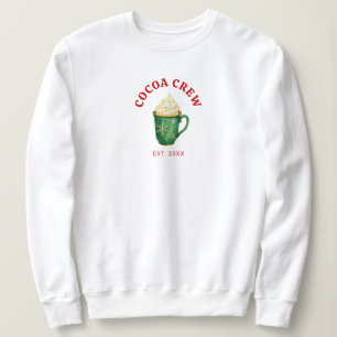 Cocoa Crew Modernes Weihnachten Damen Sweatshirt