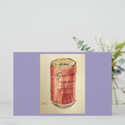 Cocoa Flat Notecard Briefpapier (Stehend Vorderseite)