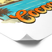 Cocoa Florida Beach Sommerferien Palm Sunset Poster (Ecke)