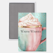 Cocoa Gold Pink Mint wünscht Confetti Sparkone Magnet (Vorderseite/Rückseite)