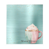 Cocoa Gold Pink Mint wünscht Confetti Sparkone Notizblock (Vorderseite)