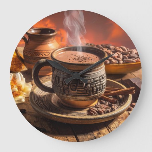 COCOA - HOT CHOCOLATE GROßE WANDUHR (Vorderseite)