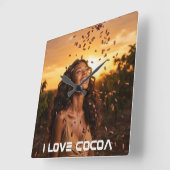 COCOA - IVORY COAST QUADRATISCHE WANDUHR (Winkel)