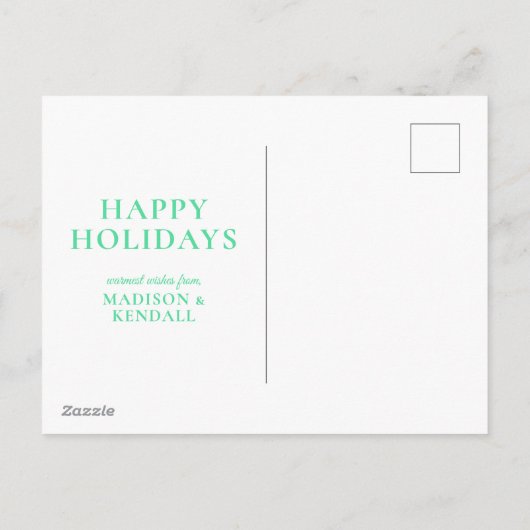 Cocoa & Kisses Feiertagspostkarte (Rückseite)