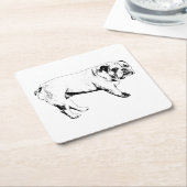 Cocoa Night Bulldog Untersetzer (angewinkelt)