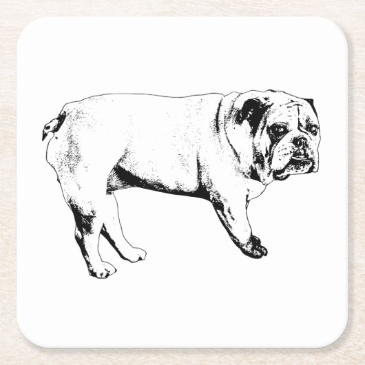 Cocoa Night Bulldog Untersetzer (Vorderseite)