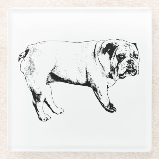 Cocoa Night Bulldog Untersetzer (Vorderseite)