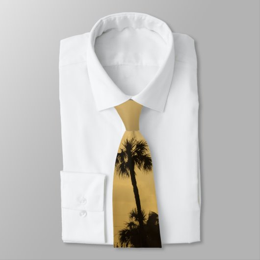 Cocoa Palm Silhouette Neck Tie Krawatte (Gebunden)