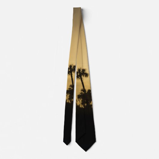 Cocoa Palm Silhouette Neck Tie Krawatte (Rückseite)