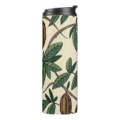 Cocoa plant seamless pattern. Cacao bean. Vintage Thermosbecher (Nach links gedreht)
