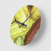 Cocoa pods runde wanduhr (Winkel)