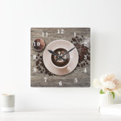 Cocoa Quadratische Wanduhr (Zuhause)