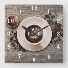 Cocoa Quadratische Wanduhr