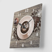 Cocoa Quadratische Wanduhr (Winkel)
